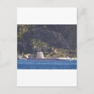 Onderzeese berging in zee. briefkaart