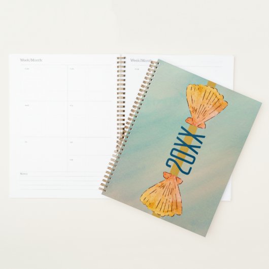 Onderzeese blauwe goudschalen voor Waterverf Planner (Display)