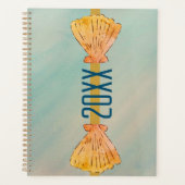 Onderzeese blauwe goudschalen voor Waterverf Planner (Voorkant)