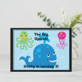 Onderzeese creaties 5x7 Aangepaste uitnodiging op  (Staand voorkant)