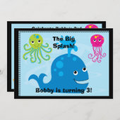 Onderzeese creaties 5x7 Aangepaste uitnodiging op  (Voorkant / Achterkant)