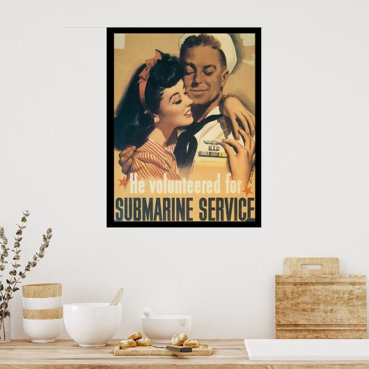 Onderzeese dienst WWII Poster (Keuken)