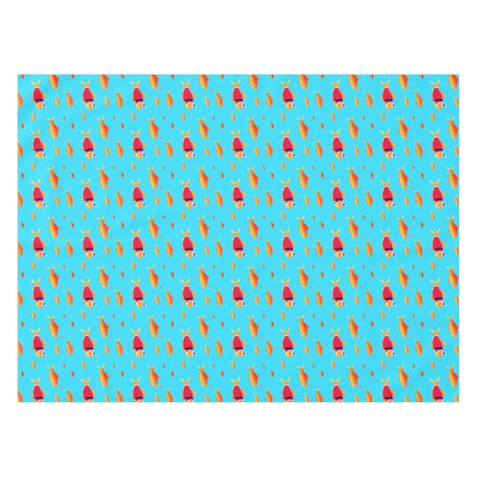 Onderzeese Goldfish Kerstmis Tafelkleed (Voorkant (Horizontaal))