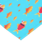 Onderzeese Goldfish Kerstmis Tafelkleed (Gekanteld)