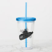 Onderzeese illustratie van cartoon acryl drinkbeker (Voorkant)