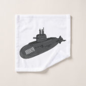 Onderzeese illustratie van cartoon bad handdoek (Wasdoekje)