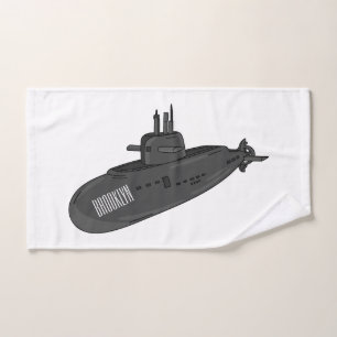 Onderzeese illustratie van cartoon bad handdoek