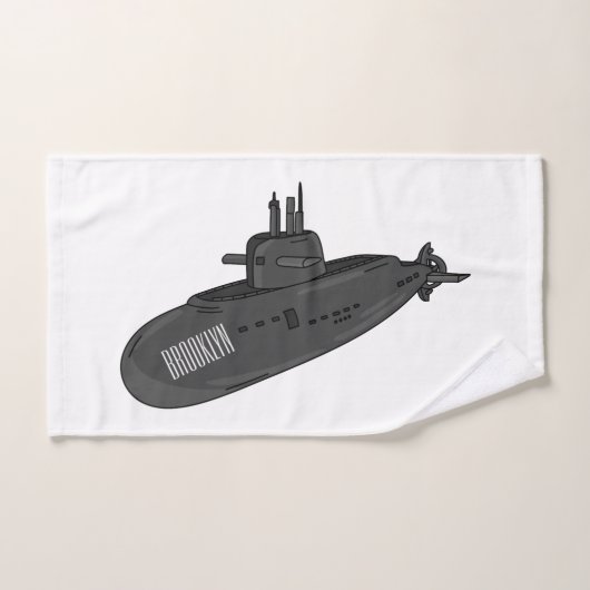 Onderzeese illustratie van cartoon bad handdoek (Handdoek)