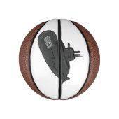 Onderzeese illustratie van cartoon basketbal (Verticaal)