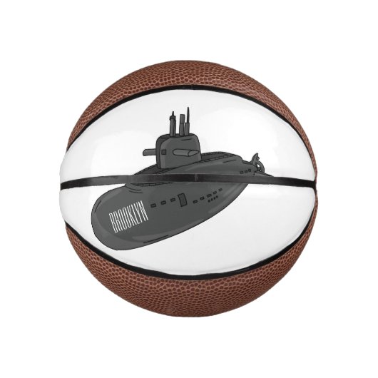 Onderzeese illustratie van cartoon basketbal (Voorkant)