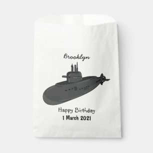Onderzeese illustratie van cartoon bedankzakje
