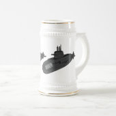 Onderzeese illustratie van cartoon bierpul (Voorkant rechts)