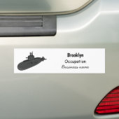 Onderzeese illustratie van cartoon bumpersticker (Op auto)