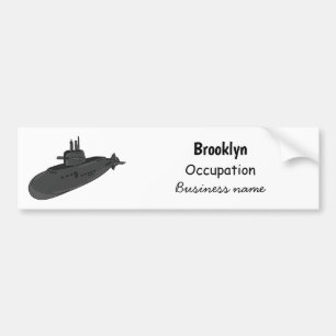Onderzeese illustratie van cartoon bumpersticker