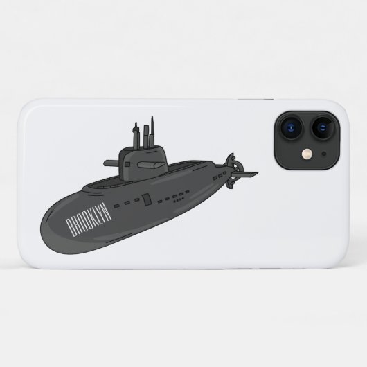 Onderzeese illustratie van cartoon Case-Mate iPhone case (Achterkant (horizontaal))
