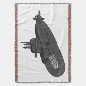 Onderzeese illustratie van cartoon deken (Voorkant Verticaal)