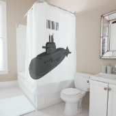 Onderzeese illustratie van cartoon douchegordijn (In situ)