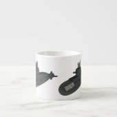 Onderzeese illustratie van cartoon espresso kop (Voorkant)