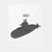 Onderzeese illustratie van cartoon fleece deken (Voorkant)