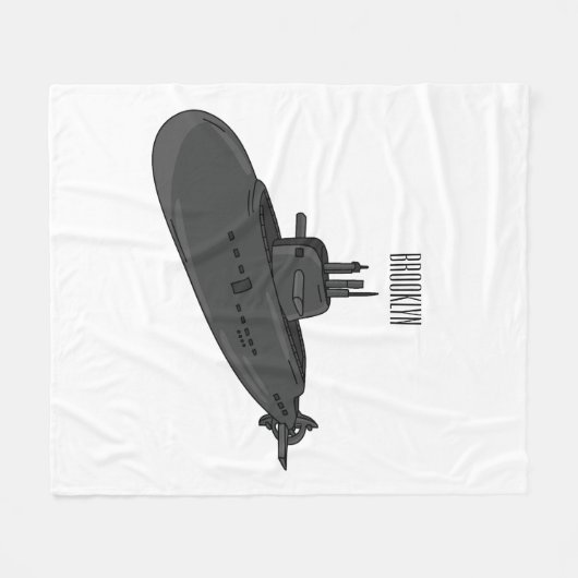 Onderzeese illustratie van cartoon fleece deken (Voorkant (Horizontaal))