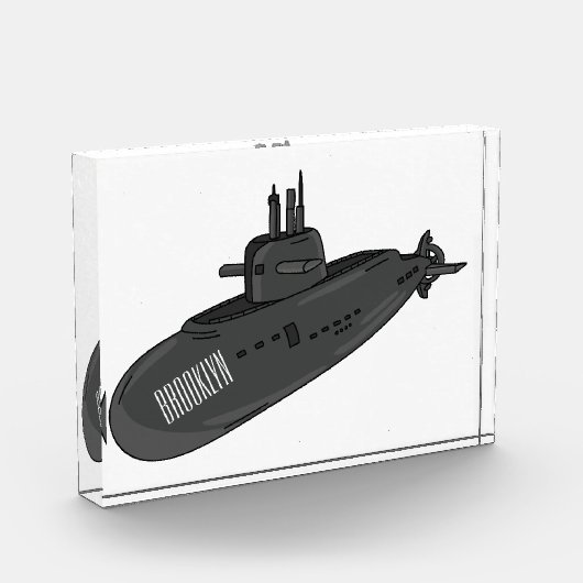 Onderzeese illustratie van cartoon fotoblokken (Links)