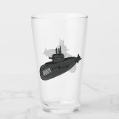 Onderzeese illustratie van cartoon glas (Voorkant)