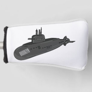 Onderzeese illustratie van cartoon golfheadcover