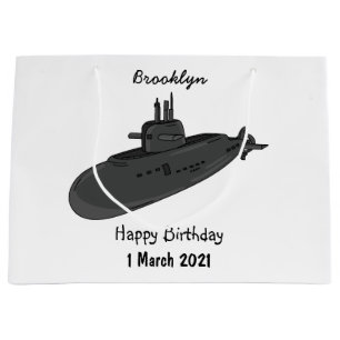 Onderzeese illustratie van cartoon groot cadeauzakje