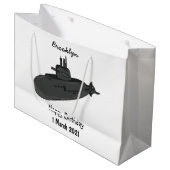 Onderzeese illustratie van cartoon groot cadeauzakje (Voorkant Gekanteld)