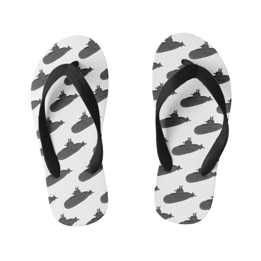 Onderzeese illustratie van cartoon kinder teenslippers (Voetbed)