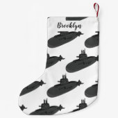 Onderzeese illustratie van cartoon kleine kerstsok (Achterkant)