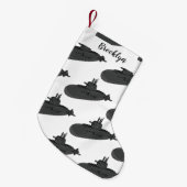 Onderzeese illustratie van cartoon kleine kerstsok (Voorkant (Hangend))