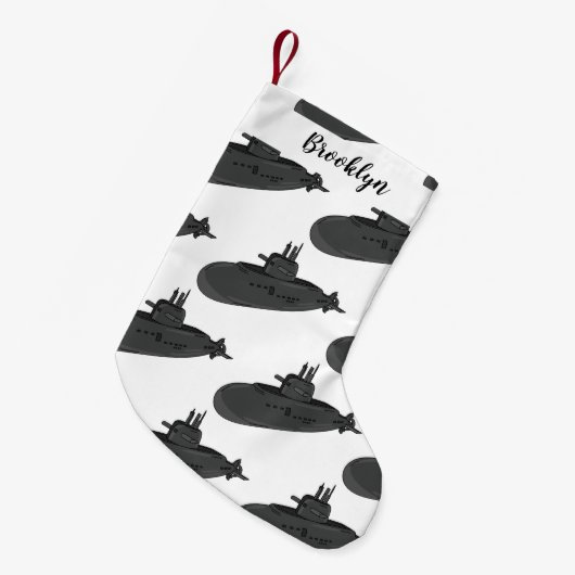 Onderzeese illustratie van cartoon kleine kerstsok (Voorkant (Hangend))