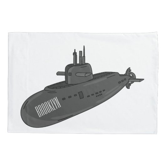 Onderzeese illustratie van cartoon kussensloop (Achterkant)