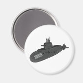 Onderzeese illustratie van cartoon magneet (Voorkant / Achterkant)