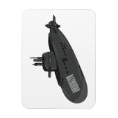 Onderzeese illustratie van cartoon magneet (Verticaal)