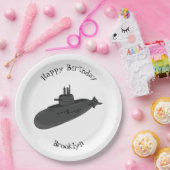 Onderzeese illustratie van cartoon papieren bordje (Feest)