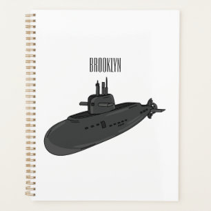 Onderzeese illustratie van cartoon planner