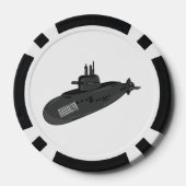 Onderzeese illustratie van cartoon poker chips (Achterkant)