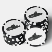 Onderzeese illustratie van cartoon poker chips (Opstapeling)