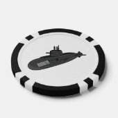 Onderzeese illustratie van cartoon poker chips (Enkel)