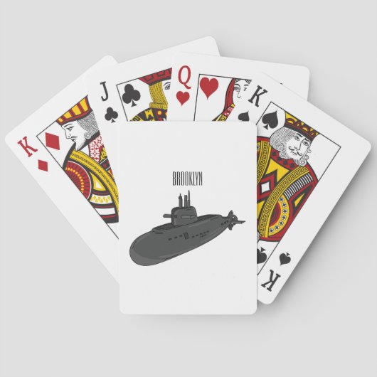 Onderzeese illustratie van cartoon pokerkaarten (Achterkant)