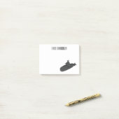 Onderzeese illustratie van cartoon post-it® notes (Op bureau)