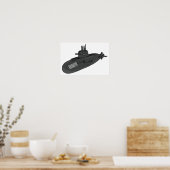 Onderzeese illustratie van cartoon poster (Keuken)