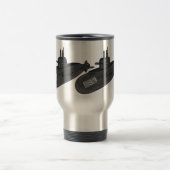 Onderzeese illustratie van cartoon reisbeker (Center)