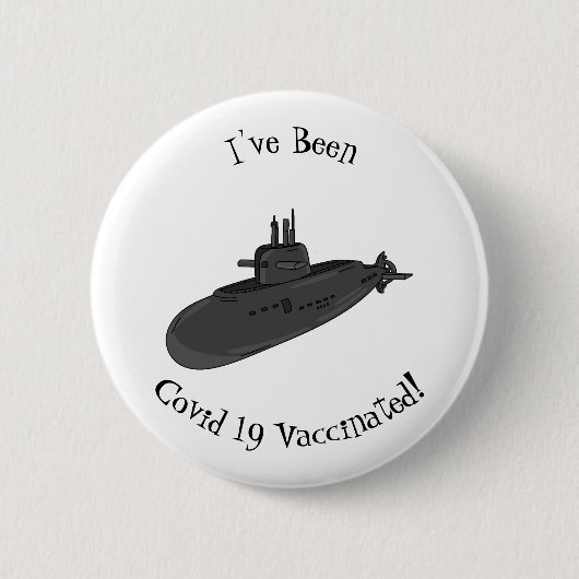 Onderzeese illustratie van cartoon ronde button 5,7 cm (Voorkant)
