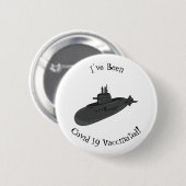 Onderzeese illustratie van cartoon ronde button 5,7 cm (Voorkant /achterkant)