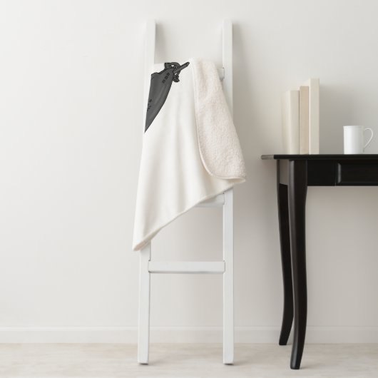 Onderzeese illustratie van cartoon sherpa deken (In situ)