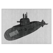 Onderzeese illustratie van cartoon snijplank (Voorkant)