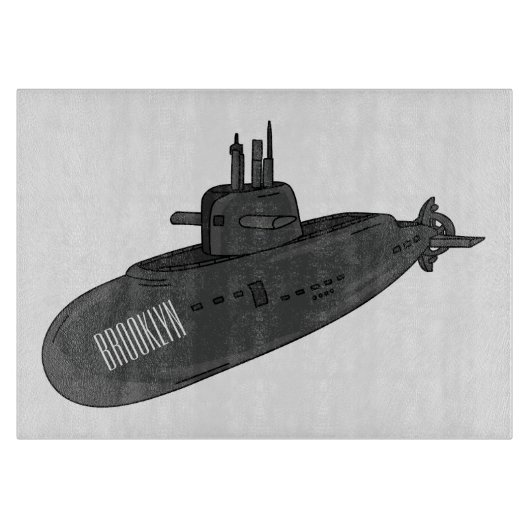 Onderzeese illustratie van cartoon snijplank (Voorkant)